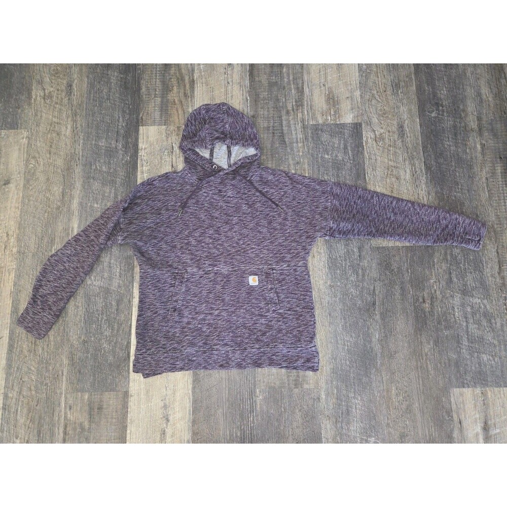 Carhartt Hoodie Women M 8/10 Purple Heathered Long Sleeve Sweatshirt Pullover